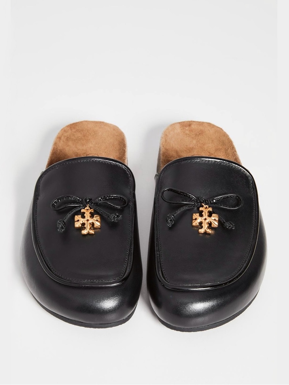 Tory Burch Tory Charm Black Leather Cork Mule Clogs 7 - Picture 3 of 15